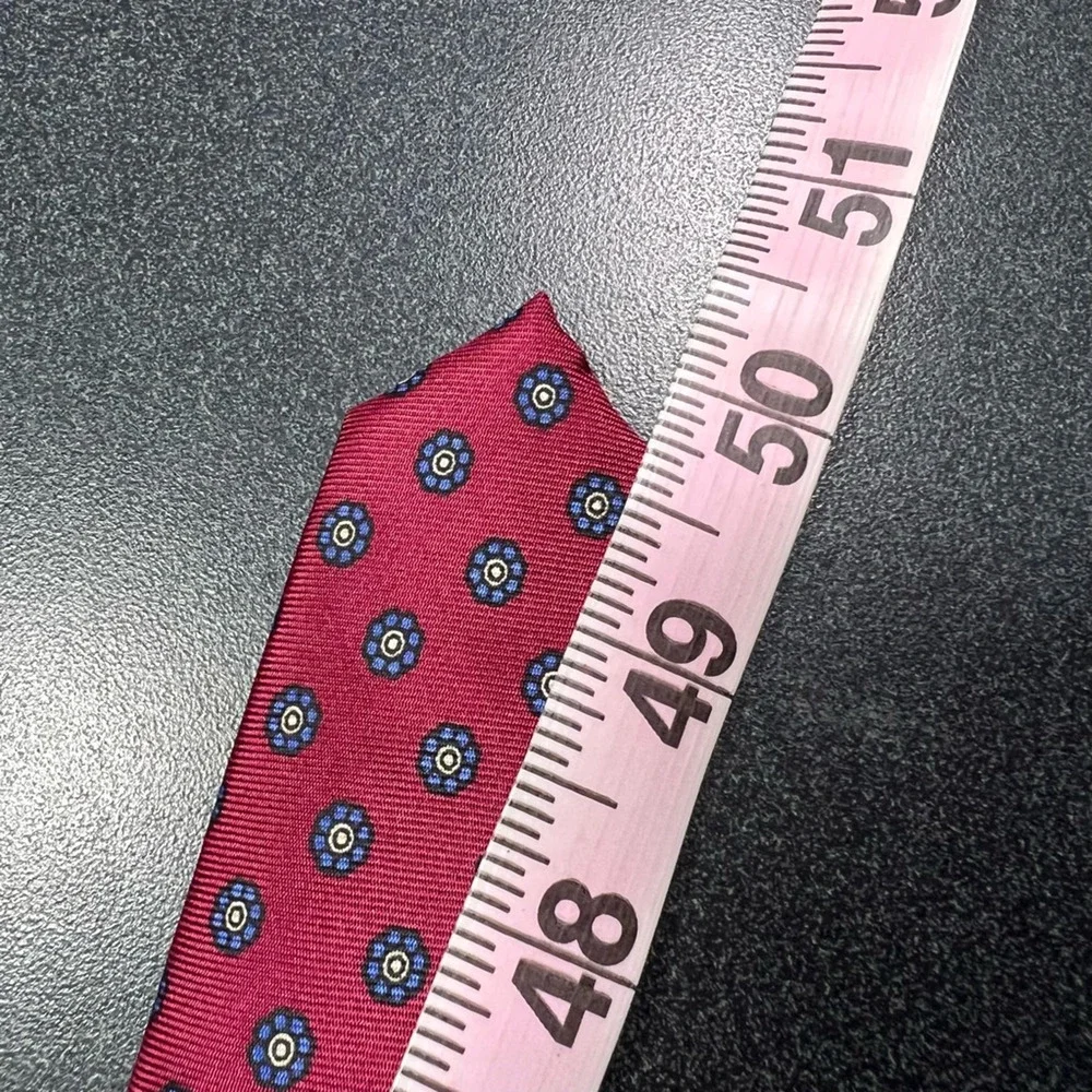 Christian Dior Mens Tie Necktie Multicolor Geometric 100% Silk Tied Modern 50 In